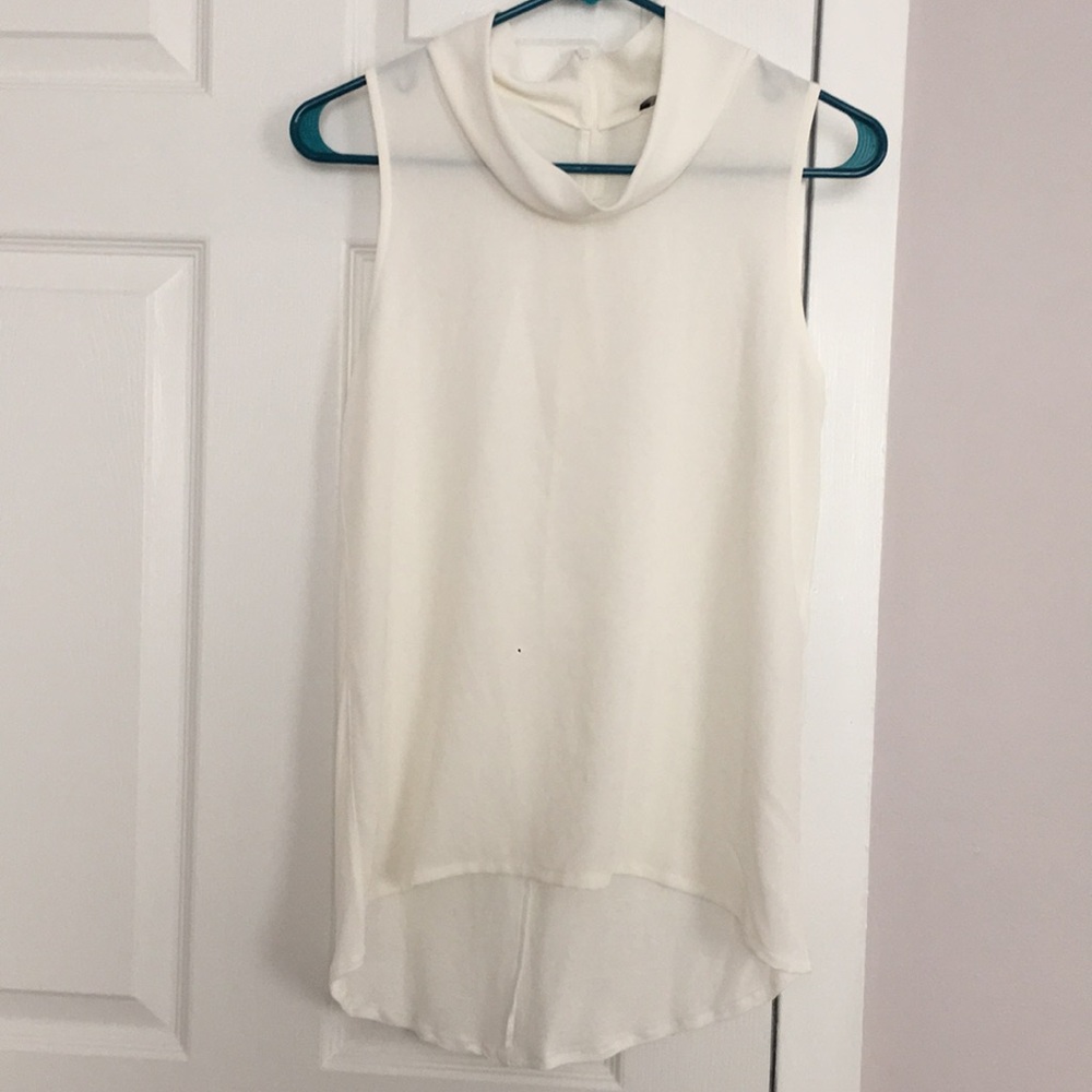 BRAND NEW Ann Taylor silky sleeveless white top